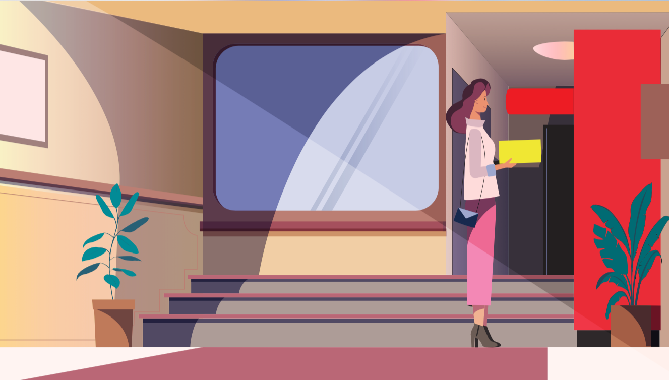 poste animation  building couple Shopping mail postal service postal (4).png