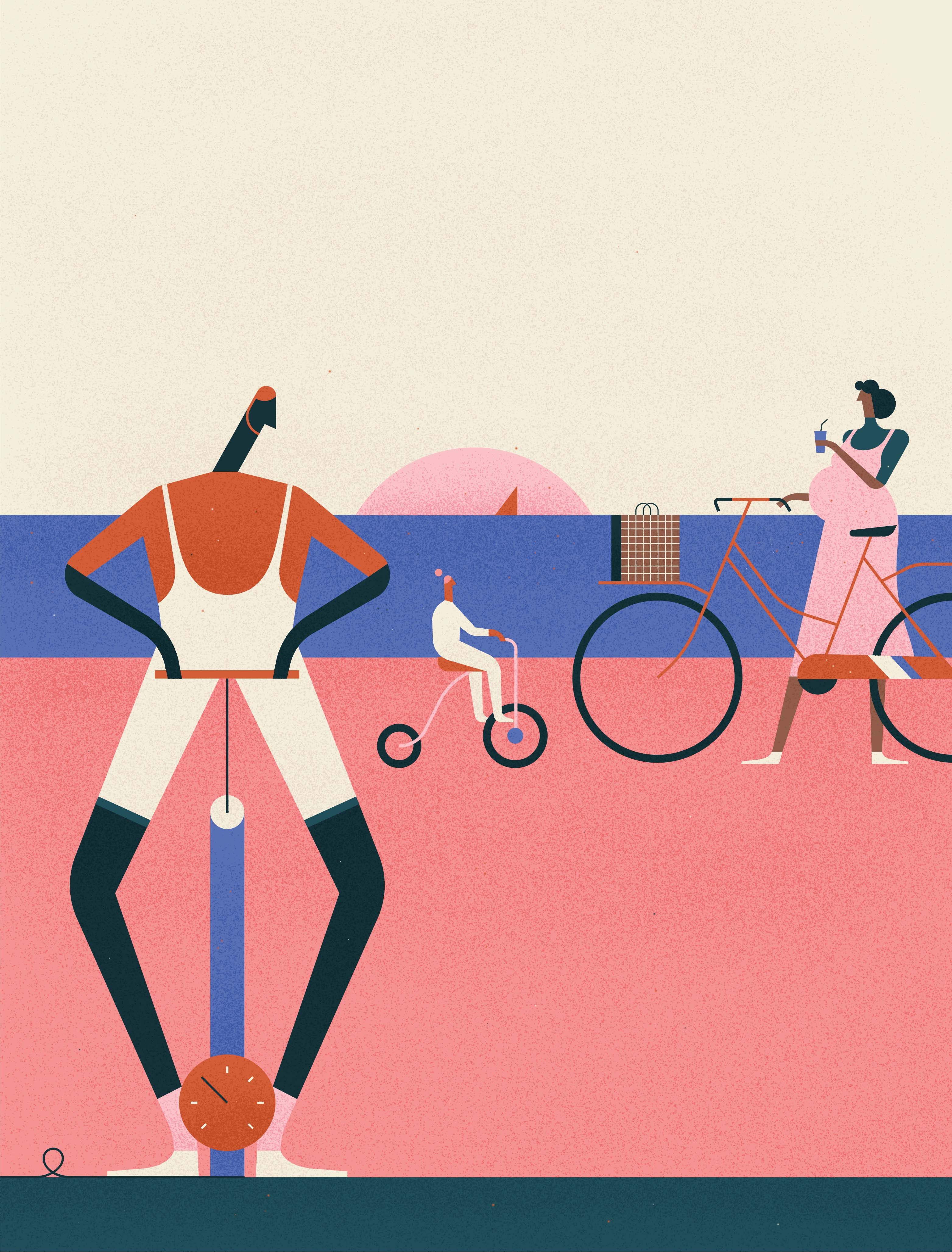 Cycling vector Character Island spain Balearics Bicycle beach summer (2).jpg