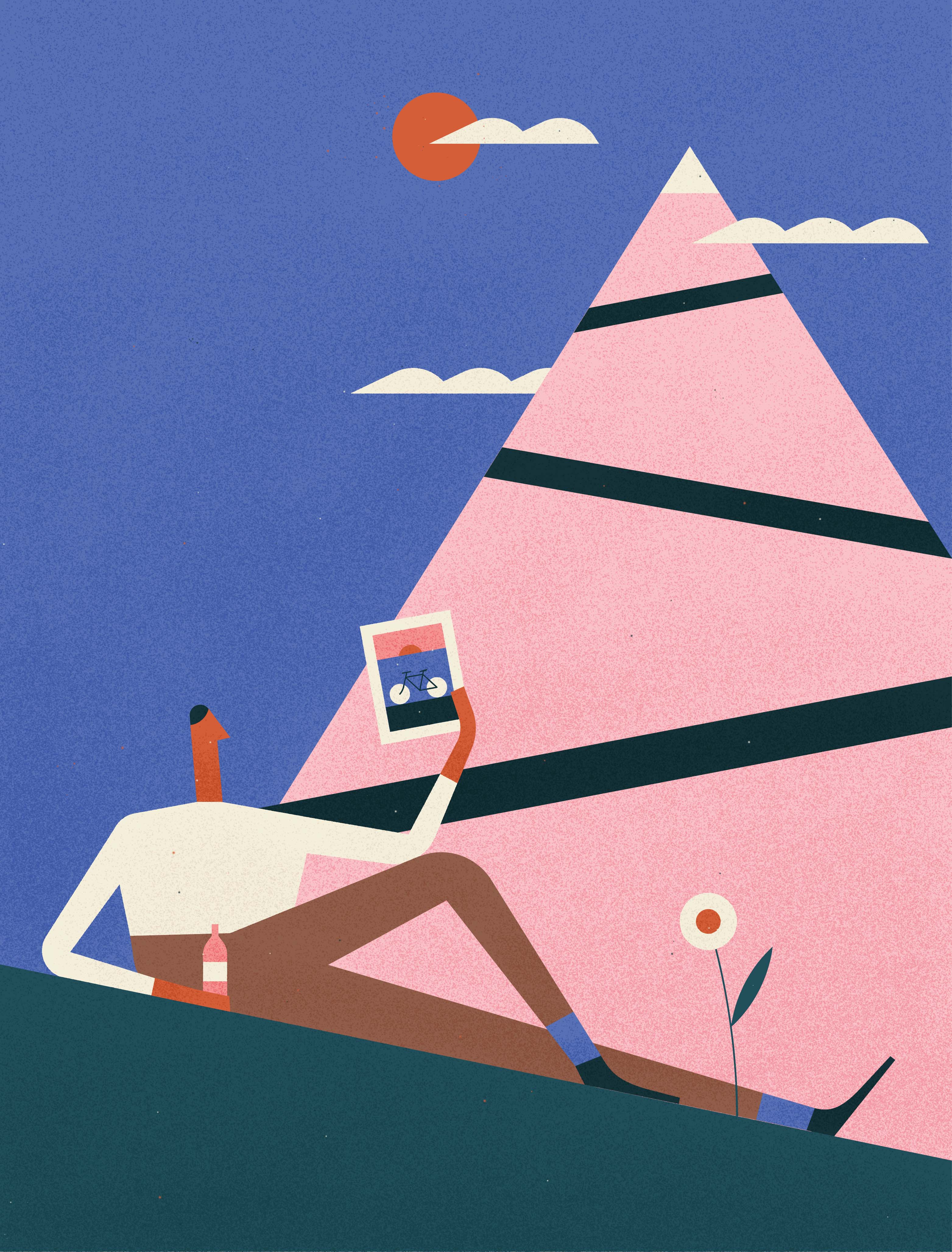 Cycling vector Character Island spain Balearics Bicycle beach summer (4).jpg