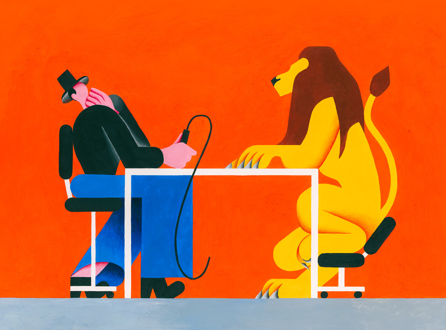 animal characters finance lion Liontamer Office reassessing red risk r.jpg