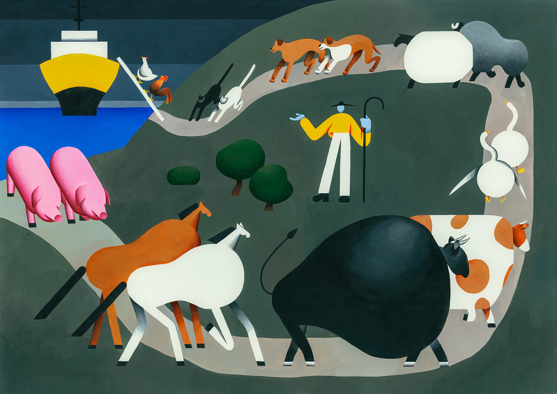 robertsrurans ILLUSTRATION  extinctanimals noahsark future endangereds.jpg