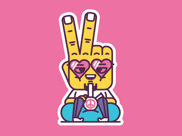 Handbro friday relax handbro hand weed cool sticker line character ill.png