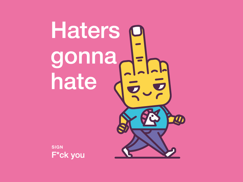 Illustrated signs spock iron fist meme agent cooper haters gonna hate.gif