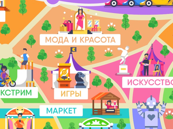Map for VK Fest russia vkontakte vk festival map flat illustration sto.jpg