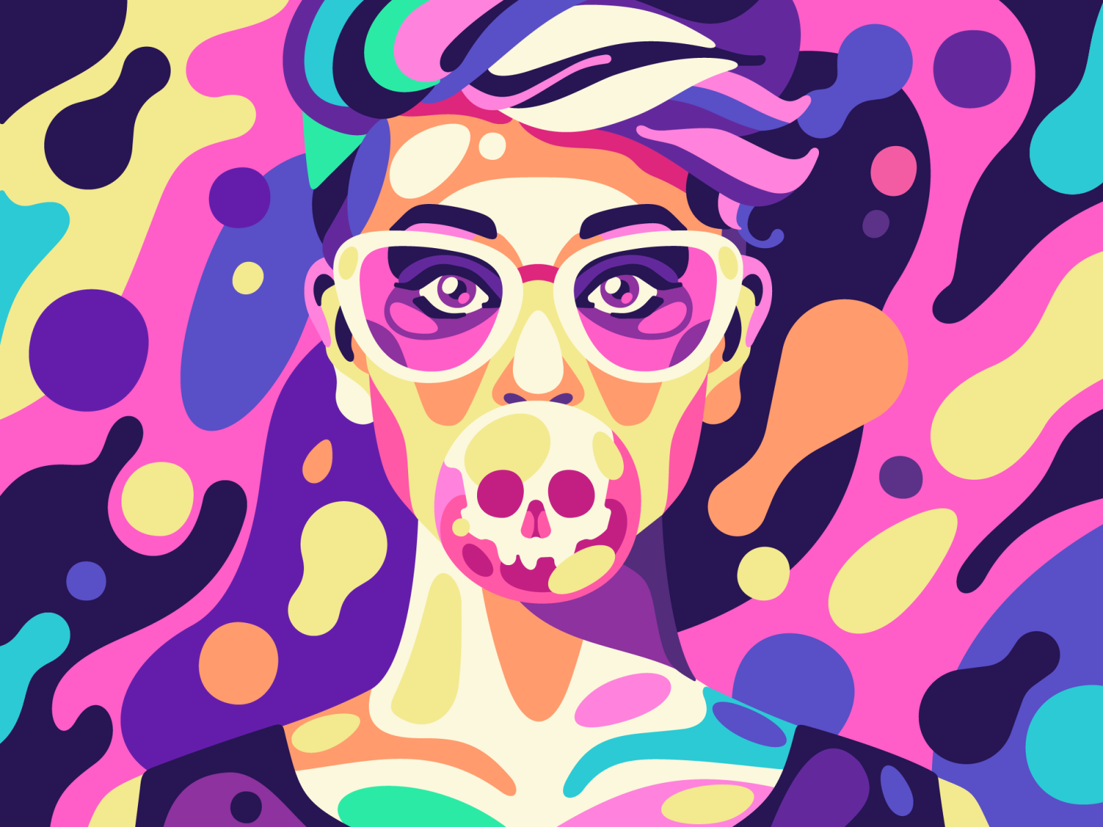 Plastic Girl procreate skull girl plastic design flat vector simple ch.png