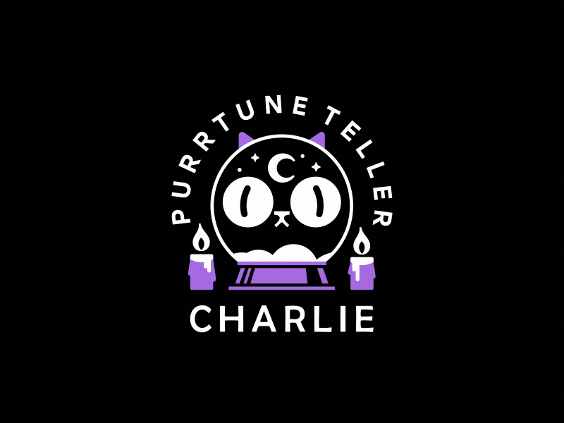 Purrtune Teller stolz logo mark crystal ball magic ball cat mystic mag.gif