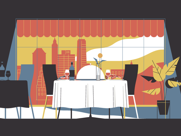 Restaurant food city stolz illustration restaurant trendy butler anima.png