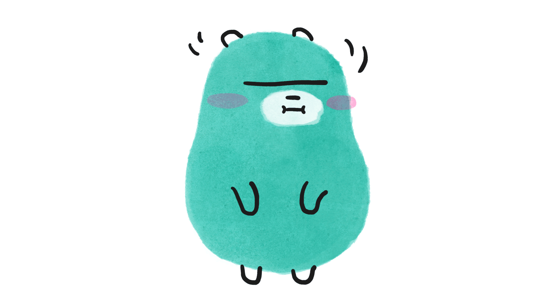 doodle animals sticker animation  doodlings Facebookstickers (3).gif