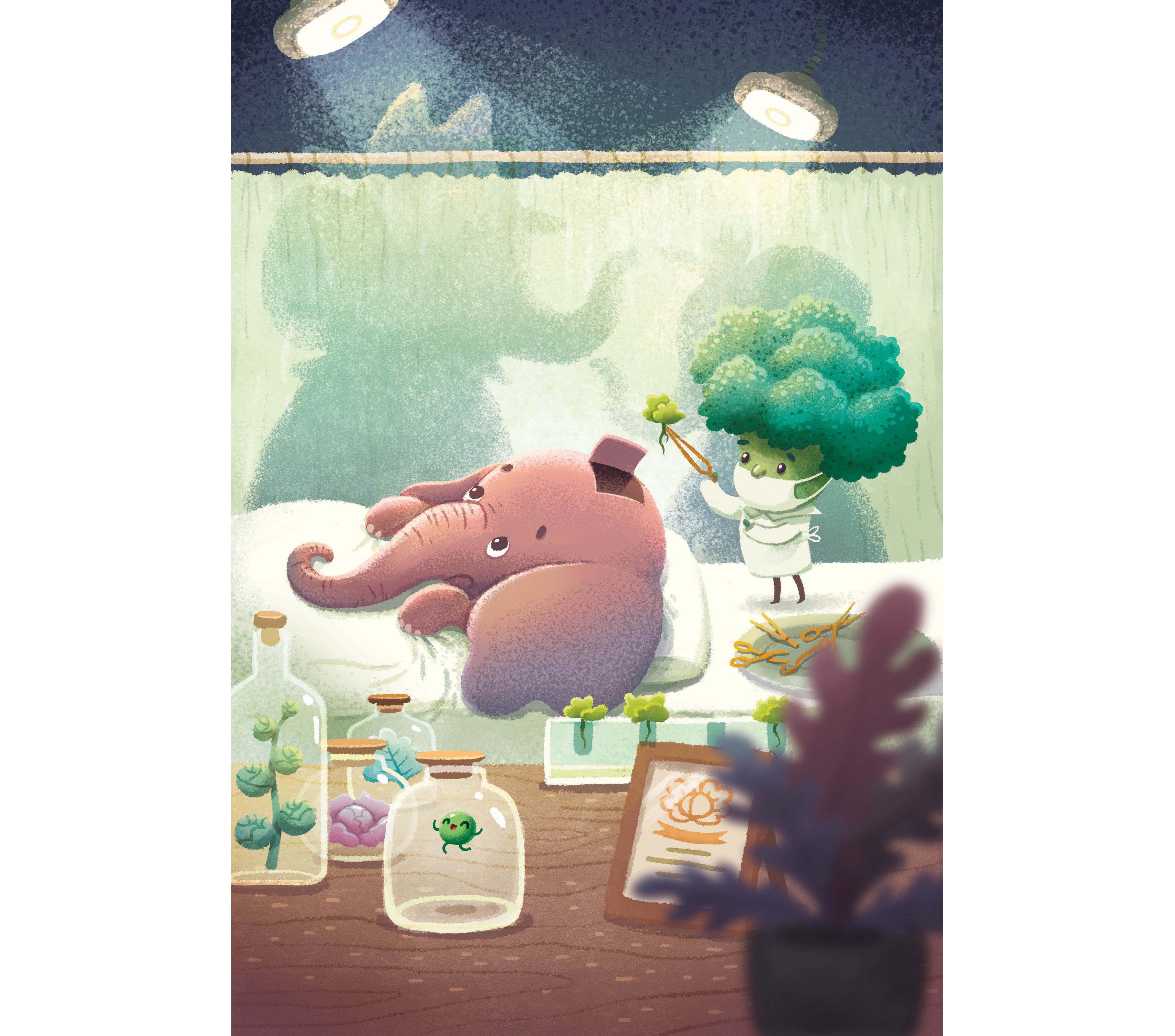 elephant pea childrens illustration Picture book school children anima (2).jpg