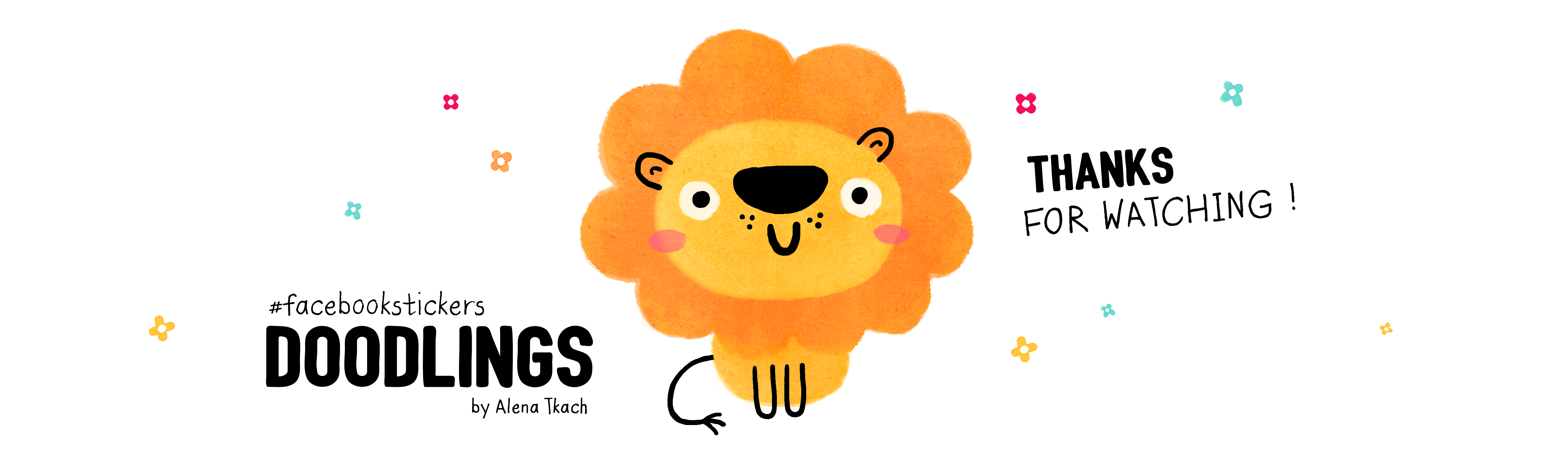 doodle animals sticker animation  doodlings Facebookstickers (5).gif