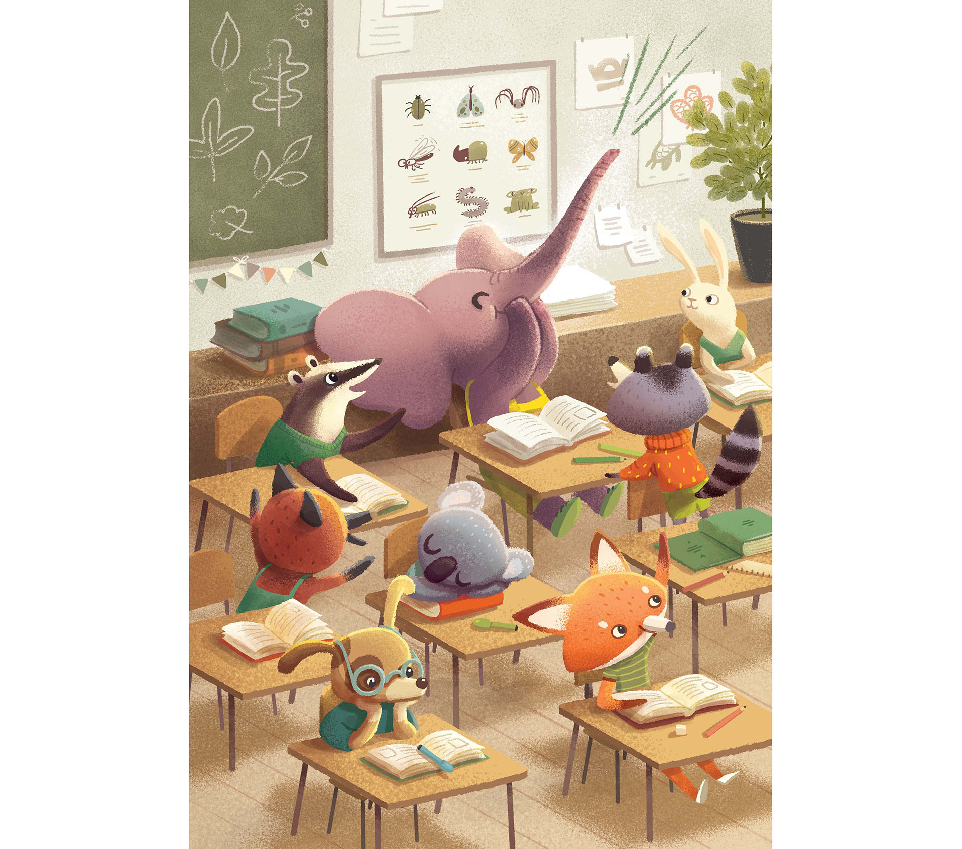 elephant pea childrens illustration Picture book school children anima.jpg