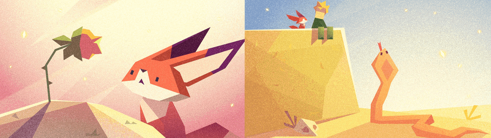 game 3D unity Spine2d FOX little fox modeling comics Low Poly geometri (2).gif