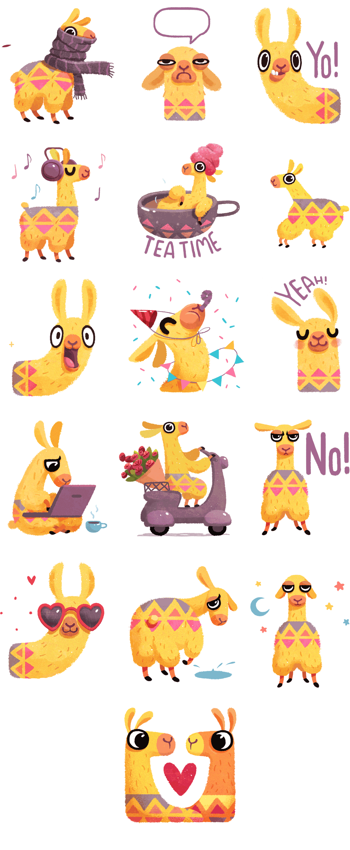 llama sticker hipster llama Hipster photoshop animation  Character emo.gif