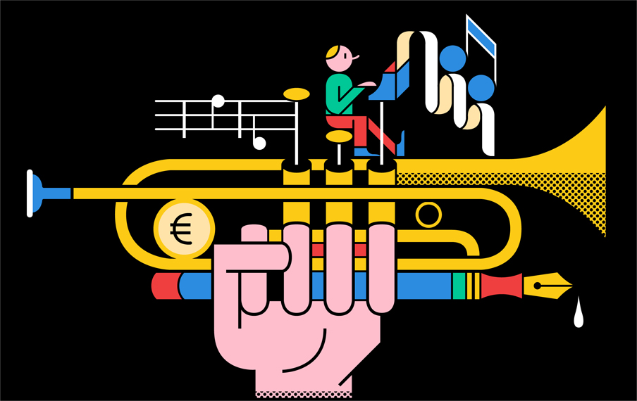 music instrument songs record Radio writing  bird trumpet money (3).jpg