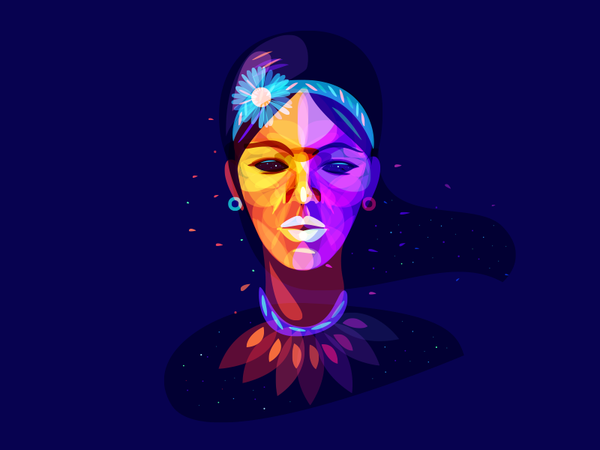 Child Of Space Flowers trip psy galaxy flower space girl dream overlay.png