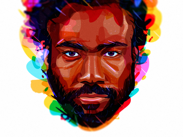 Childish Gambino colorful art 2018 person portrait illustration perfom.png
