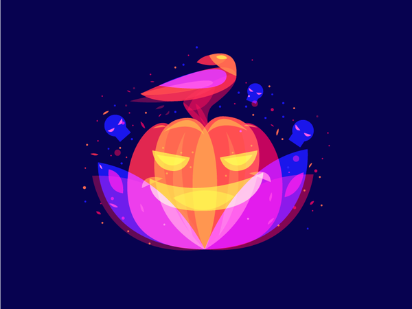 Halloween Night darkside overlay night raven pumpkin halloween.png