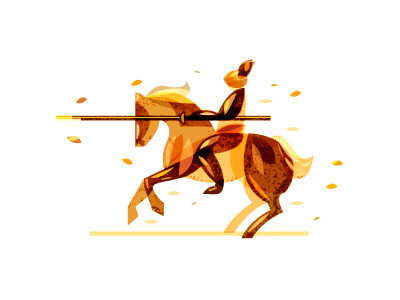 Knight in Golden-Brown leaves atumn gold brown overlay horse knight.png