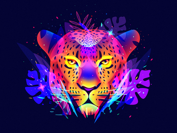 Psychedelic Jungle Beast colors psychedelic leopard jungle beast.png