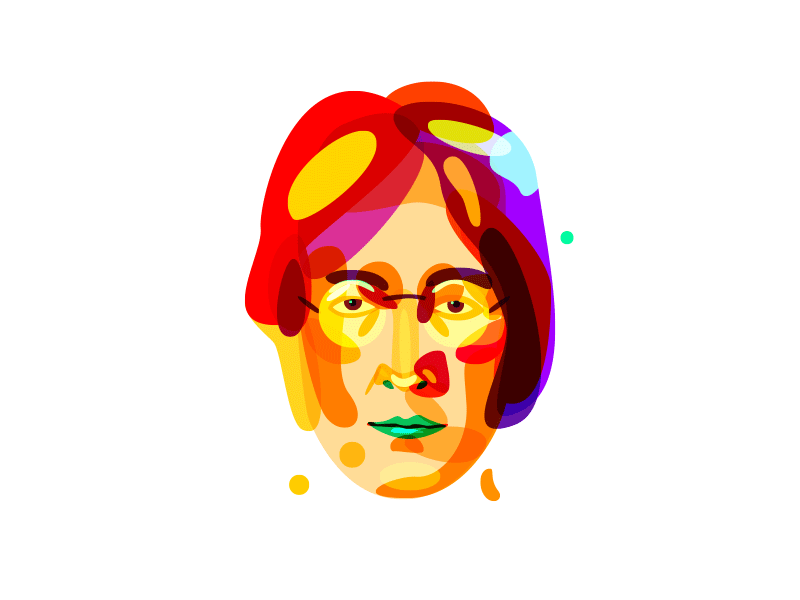 Psychedelic Lennon color overlay lennon john psychedelia.gif