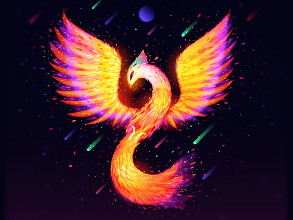 Revival Fantastic Phoenix spirit dream space rebirth light fantasy fla.png