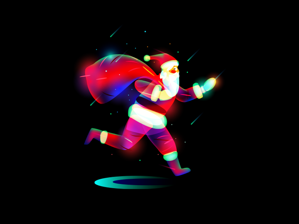 Running Santa fitness run christmas santa x-mas.png