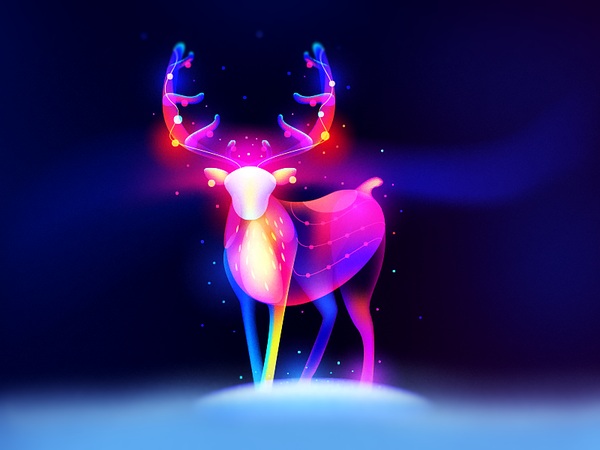 X Mas Deer dream magic snow winter christmas deer reindeer.png