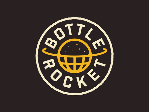 Bottle Rocket typography logo stars world nasa orbit globe space.jpg