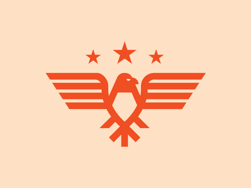 Eagle bird animal geometric branding logo stars eagle.png