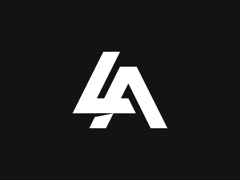 LA cut typography symbol la monogram mark logotype a l logo icon lette.png