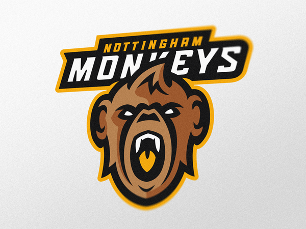 Monkey mascot logo graphic design illustrator brown sport esport malmo.png