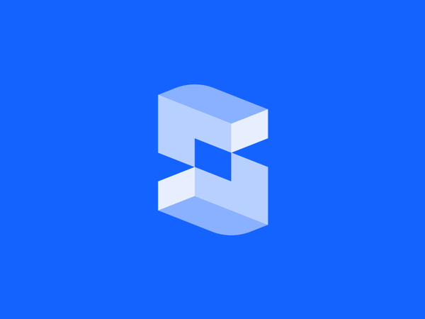 Senthings letter design artangent logo cube geometric sense things sen.png