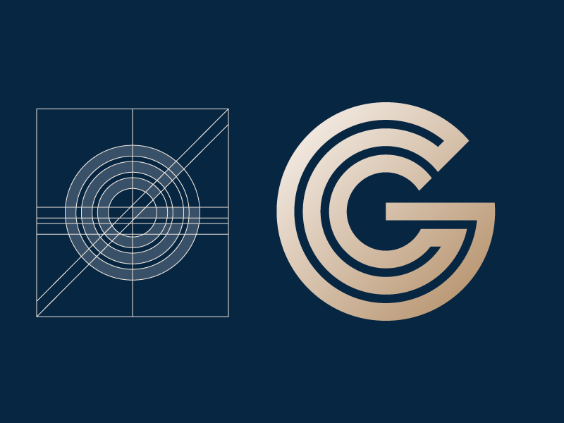 GC Logo branding circle gray silver blue logotype grid c g letter mono.png