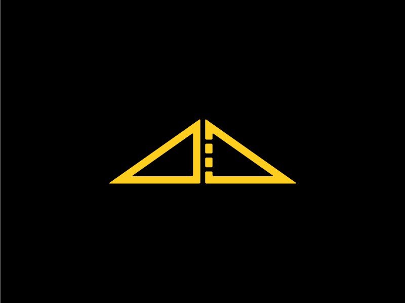 road yellow road shape triangle logotype black geometric mark brand lo.jpg