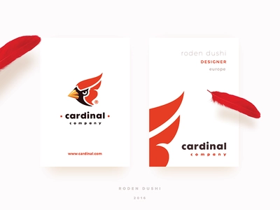 Cardinal business card studio unique bird king designer europe logo pr.webp