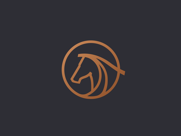 Horse Logo icon animal speed fast restaurant food italy roma company b.webp