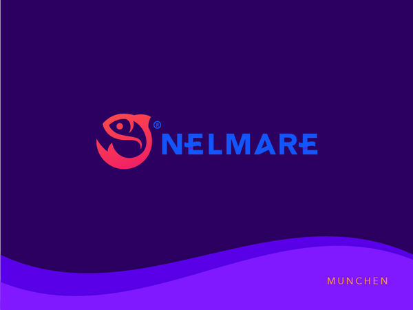 Nelmare  Fish logo  fish logo brand branding sea beach summer italy ma.webp
