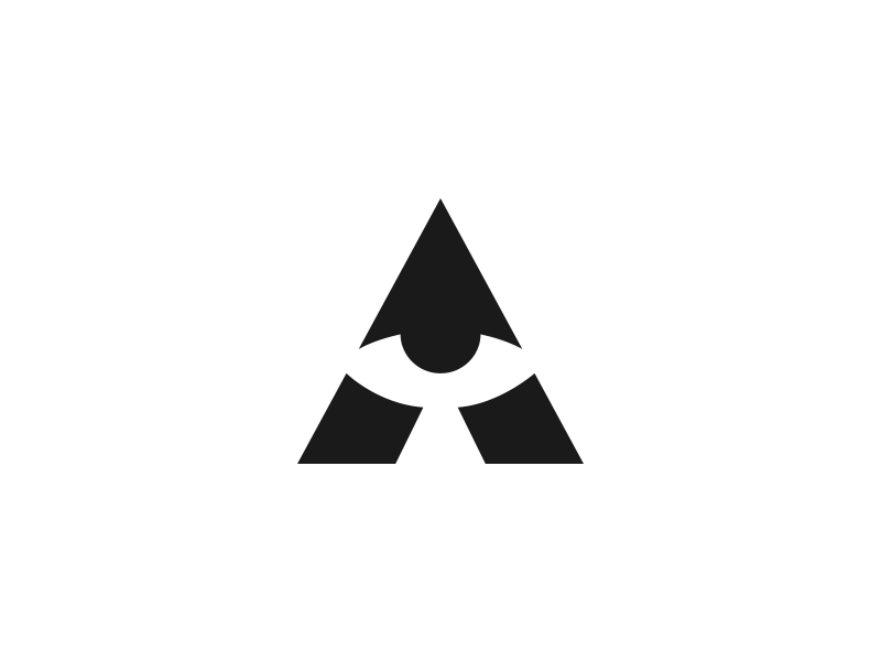 ▲ eye triangle letter icon symbol mark identity brand logotype logo mo.gif
