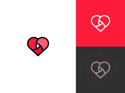 Heart loop music life play brand motion heart grid fusion logo brandin.jpg