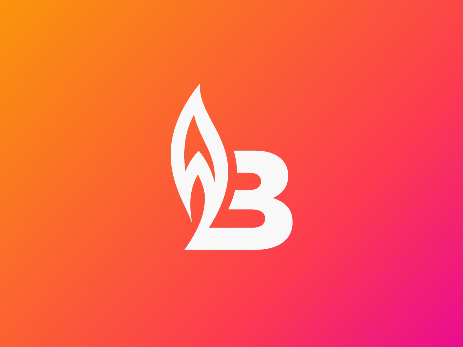 B lettermark logo  B + flame  vector icon icons marks symbol startups.jpg