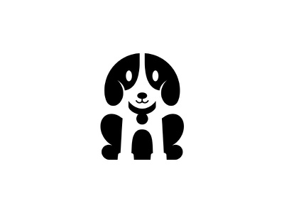 Dog Logo Mark symbol black funny cute animal illustration minimal icon.jpg