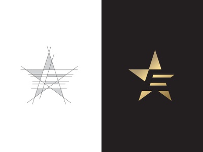 Estar Media Channel Logo  E + Star  modern minimal type negative space.jpg