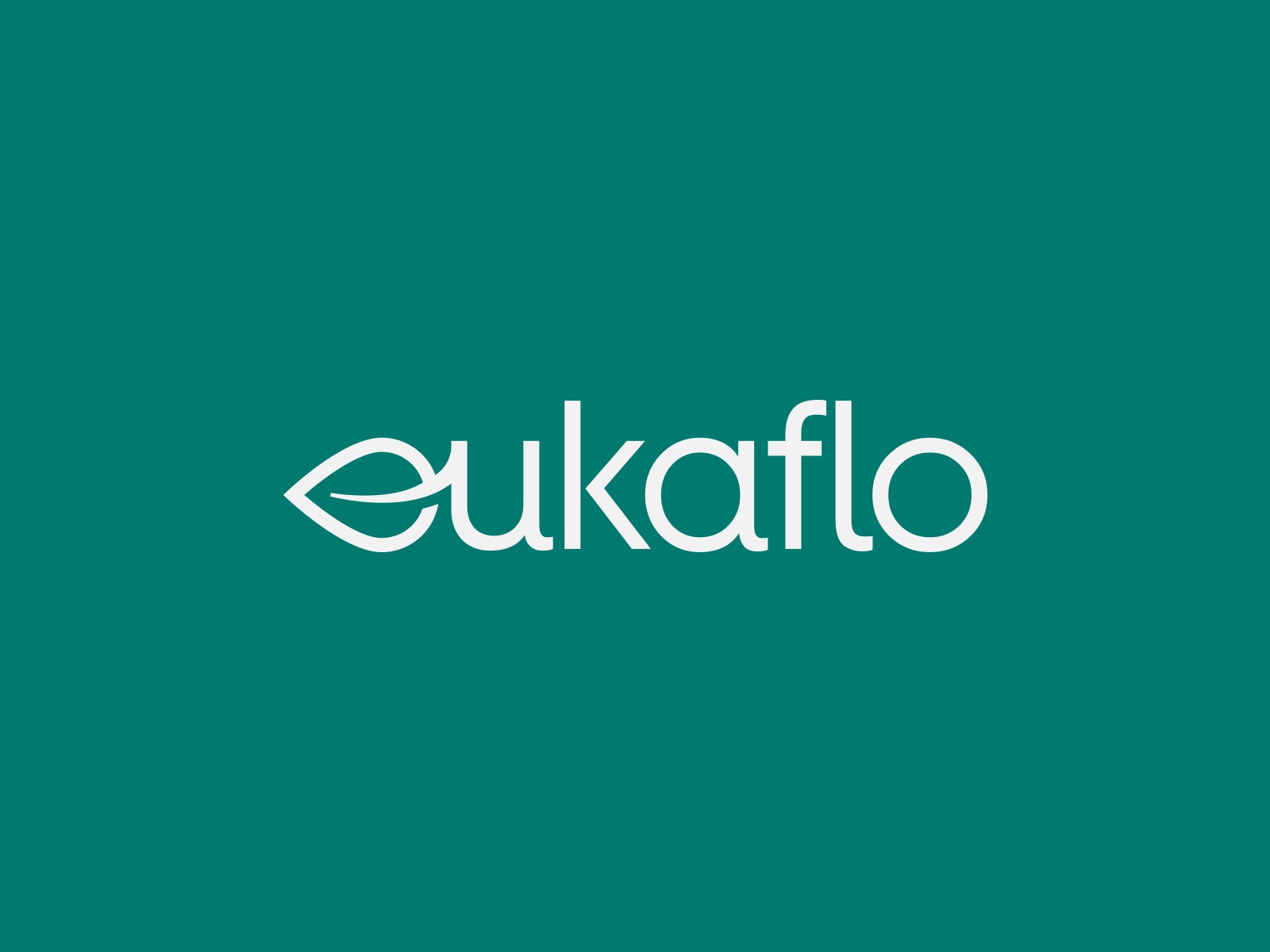 Eukaflo Wordmark Logo clever leaf typography medical logos branding le.jpg
