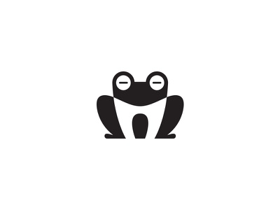 Frog frog animal negative space logotype branding idea illustration id.jpg