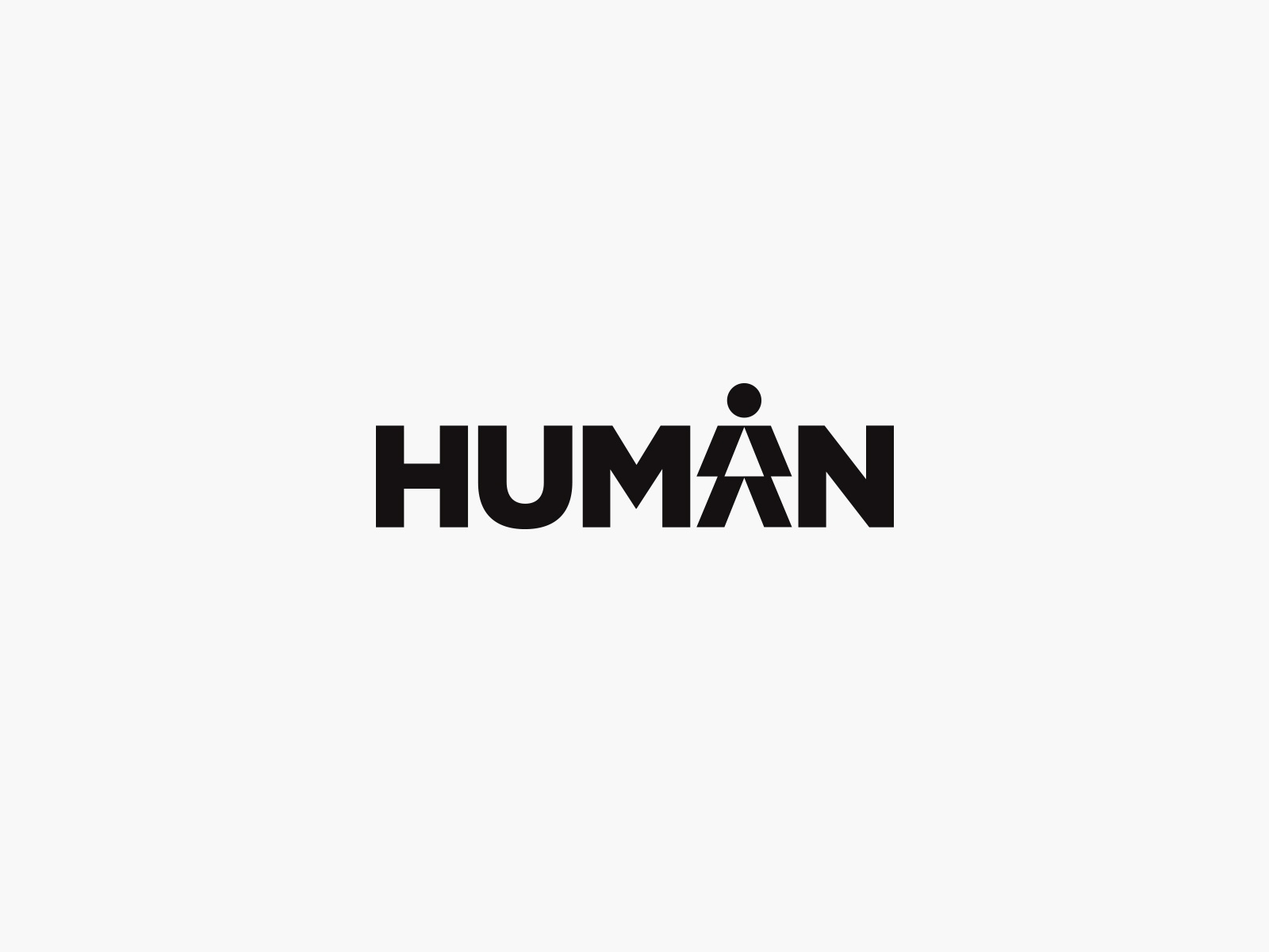 HUMAN logo design humans management tech marks b2b technology vr b2c b.jpg