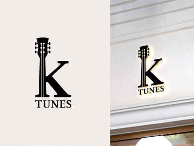 K Tunes - Logo Design for Music Shop typograpy type typface fonts grap.jpg