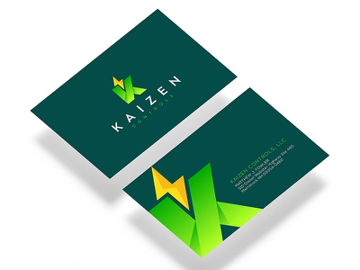 Kaizen Controls Business Card type  typography  wordmark electronics t.jpg