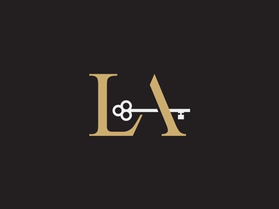 L A Luxury Listings Lettermark brand branding home gold black logos id.jpg