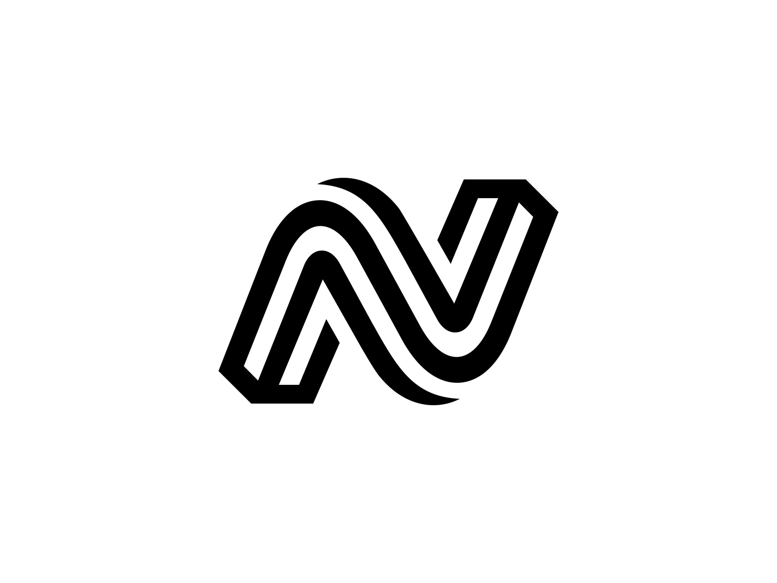 N Lettermark Logo design logo designer shopping o p q r s t u v w q y.jpg
