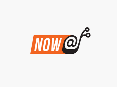 Now@  @ + Snail   logo  mark. awesome best logos now illustration mini.png